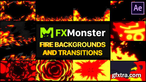 Videohive Fire Backgrounds And Transitions | After effects 26520944