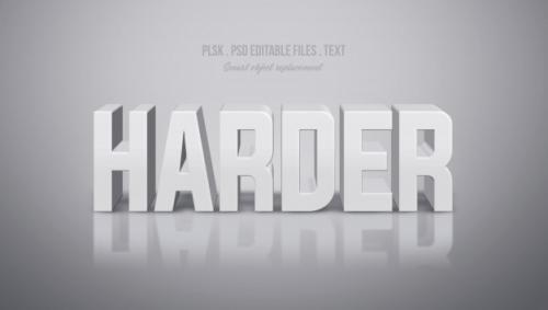 Harder 3d Text Style Effect Premium PSD