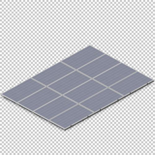 Isometric Solar Panel Premium PSD