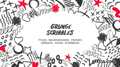 MotionArray Grunge Scribbles. Hand Drawn Pack 254596