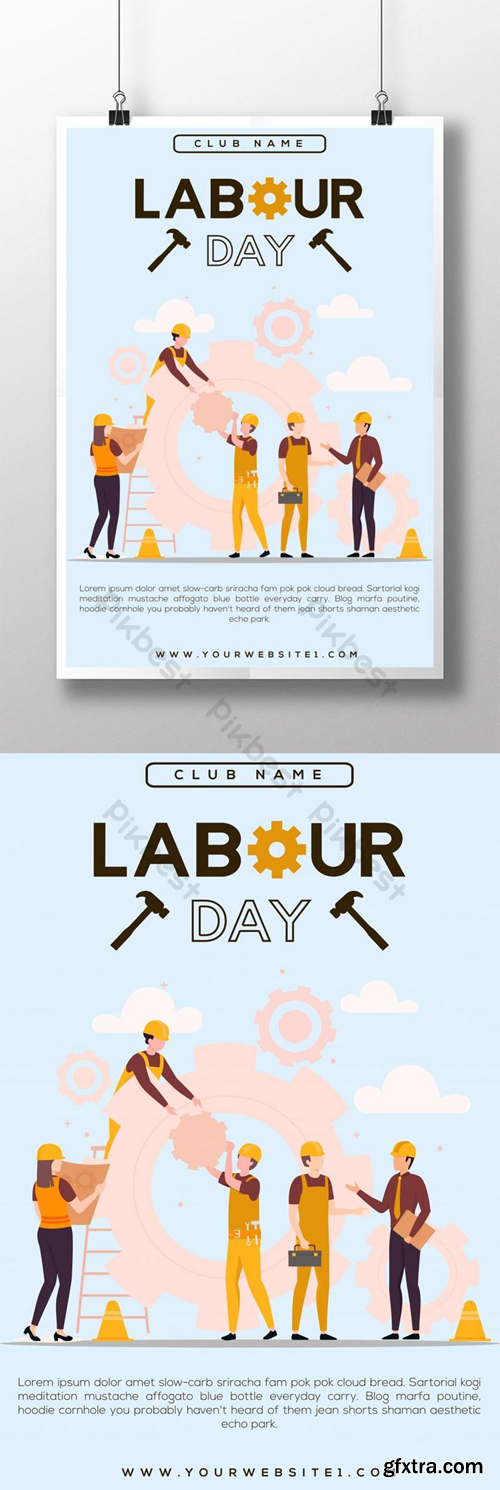 Labour Day Special Poster Design sample-02 Template AI