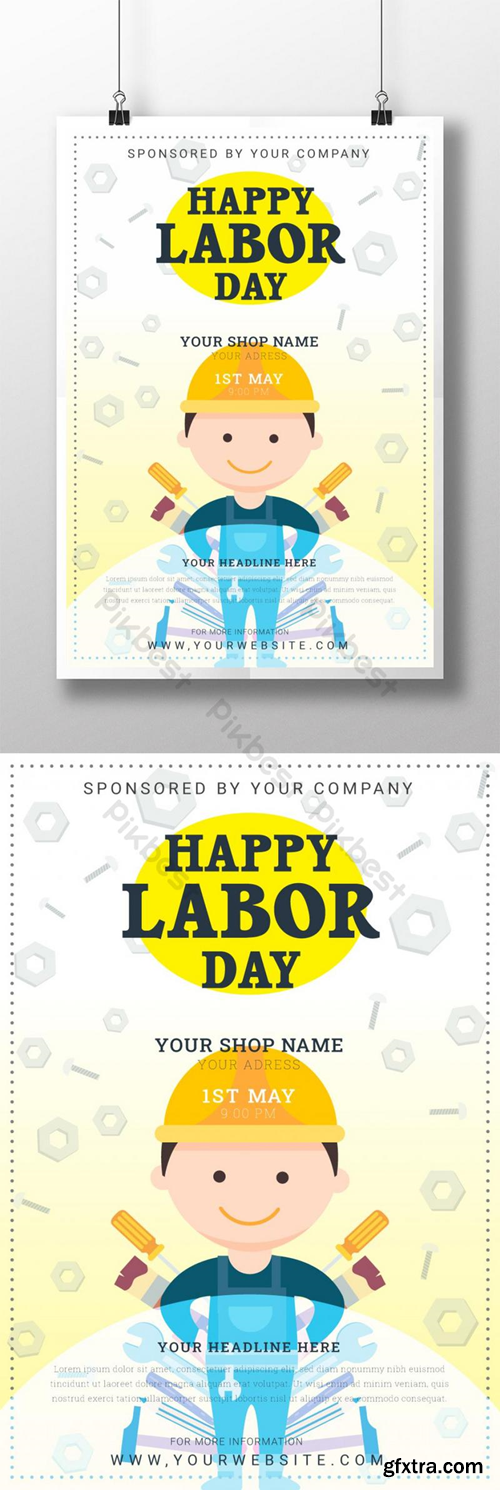 Modern Labor day poster template design for designer Template AI