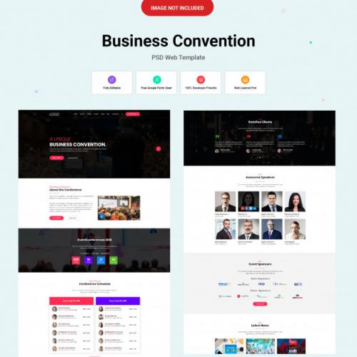 Business Convention Web Design Ui Concept Premium PSD