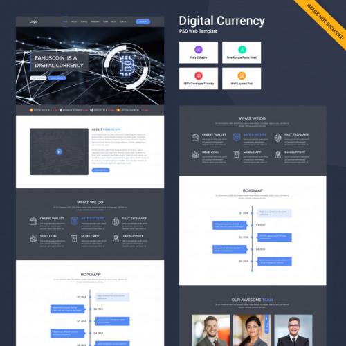 Digital Currency Web Premium PSD