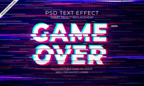 Glitch Text Effect Premium PSD