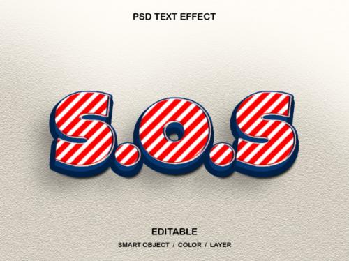 Sos - Psd Text Effect Premium PSD