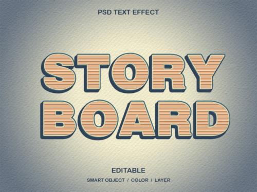 Story Board - Psd Text Effect Premium PSD