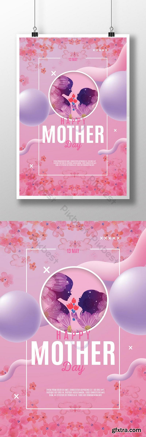 Modern Poster Mother Day Template PSD