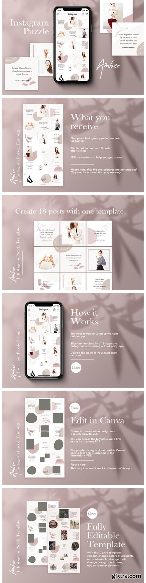 Instagram Puzzle Template Amber 3993895