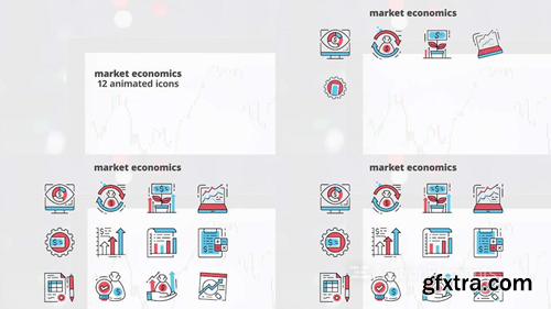 MotionElements Market economics flat animation icons 14680930
