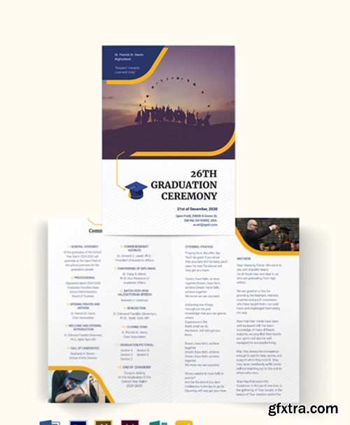 Graduation Bi-Fold Brochure Template