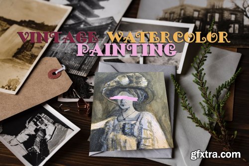 Watercolor for beginners: Vintage Portrait with a Twist!