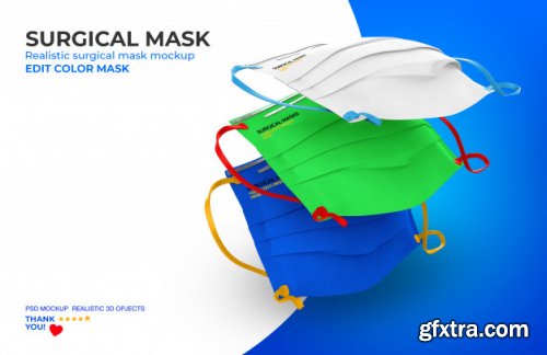 Surgical mask mockup