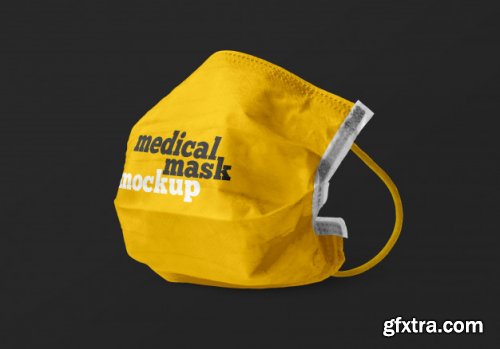 Medical mask advertising mockup 2