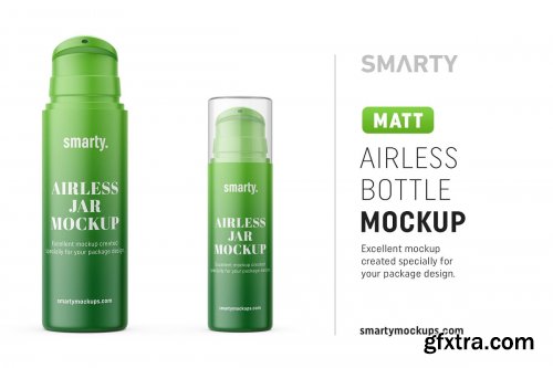 CreativeMarket - Matt airless bottle mockup 4552418