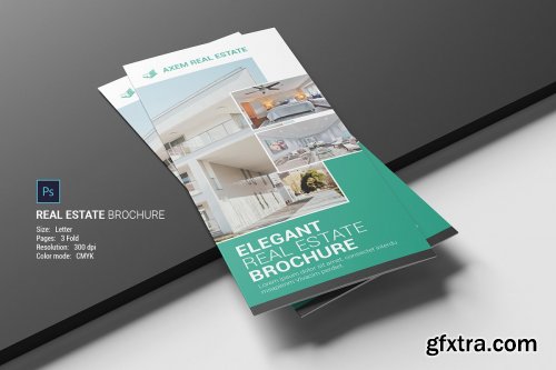 CreativeMarket - Real Estate Trifold Brochure 4686425