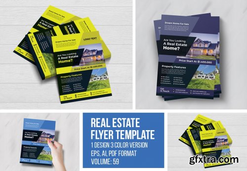 CreativeMarket - Real estate flyer template 4686186
