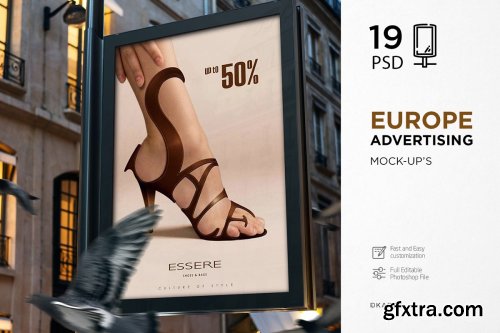 CreativeMarket - Europe Advertising Mock-Up\'s 4655804