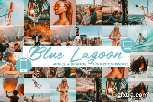CreativeMarket - Mobile Lightroom Preset Blue Lagoon 3305649