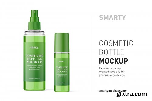 CreativeMarket - Transparent cosmetic bottle mockup 4825858