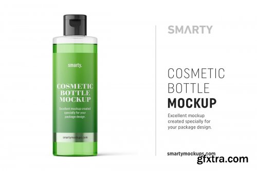 CreativeMarket - Transparent cosmetic bottle mockup 4817638