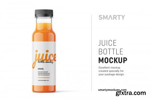 CreativeMarket - Carrot juice bottle mockup 4825702