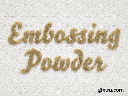 Golden Embossing Powder Text Effect Mockup 343517448