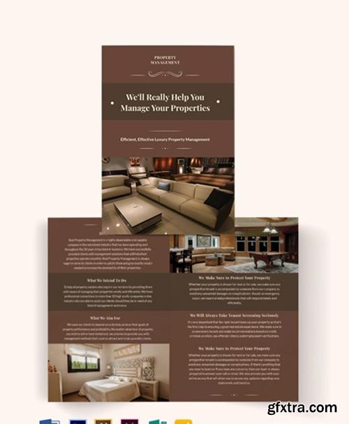 Luxury Property Management Bi-Fold Brochure Template