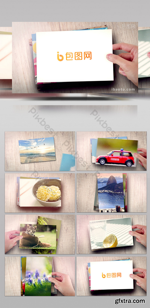 Real shot + late hand placement photo recollection Brochure Video Template AEP 1466441