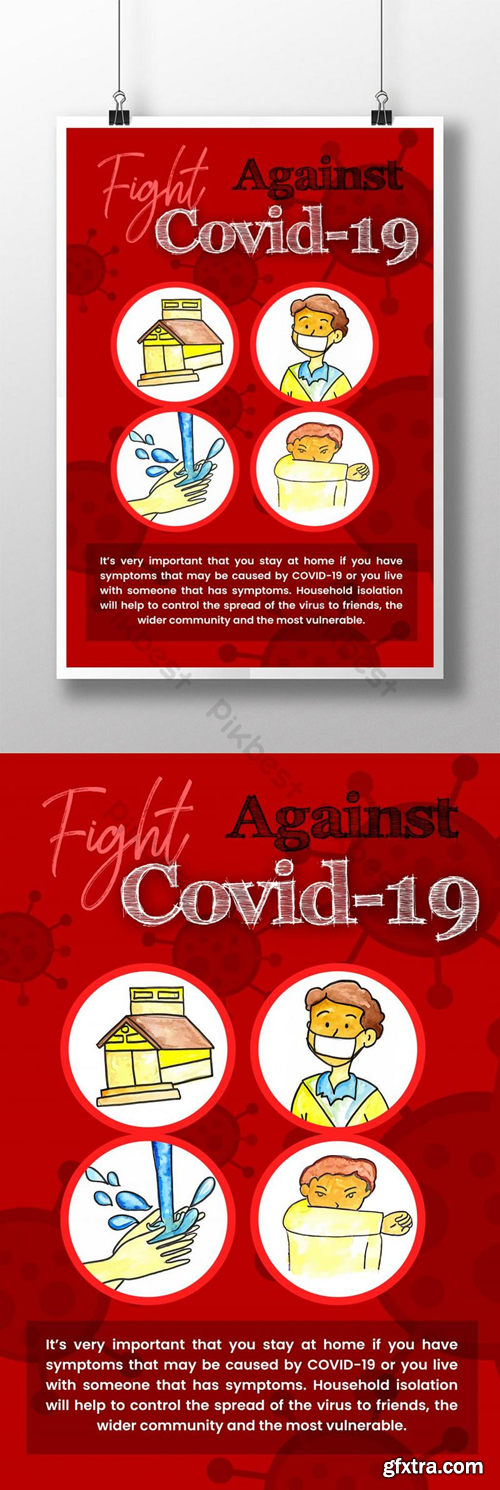 Corona Virus Global Pandemic Poster Design Template EPS