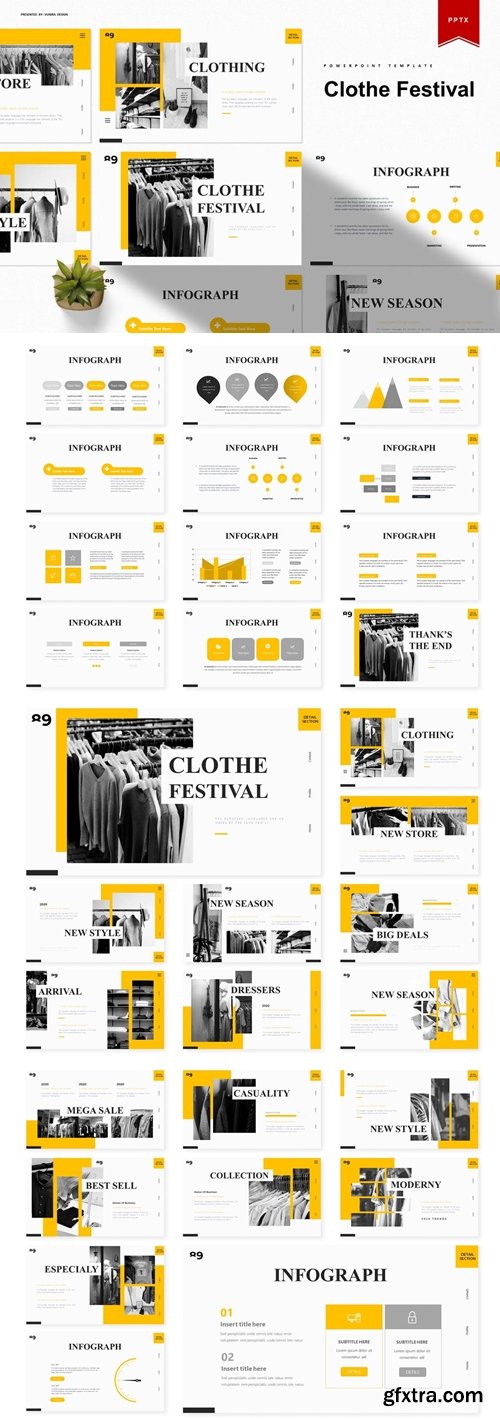 Clothe Festival Powerpoint, Keynote and Google Slides Templates
