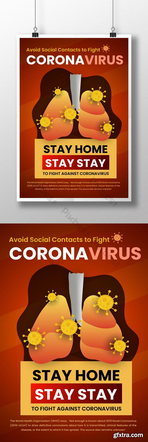 Corona Virus Global Pandemic Poster Design Template EPS
