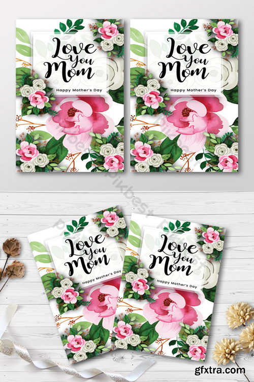 Happy Mother\'s Day Creative Poster Design Template EPS