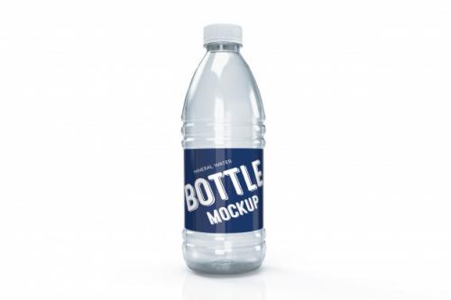 3d Packaging Design Mockup Of Plastic Water Bottle Premium PSD