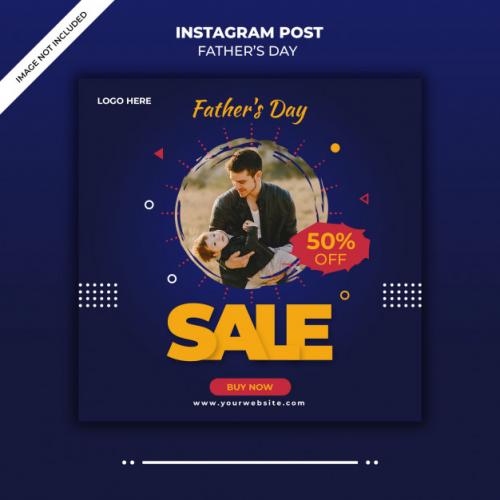 Father's Day Instagram Post Banner Premium PSD