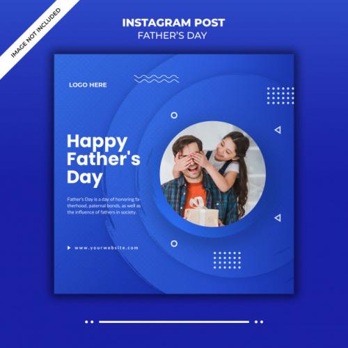 Father's Day Social Media Post Banner Premium PSD