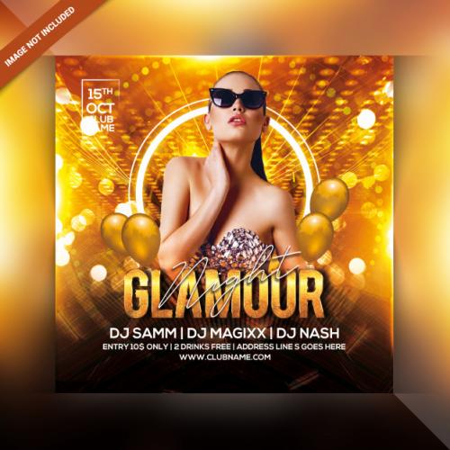 Glamour Party Flyer Premium PSD