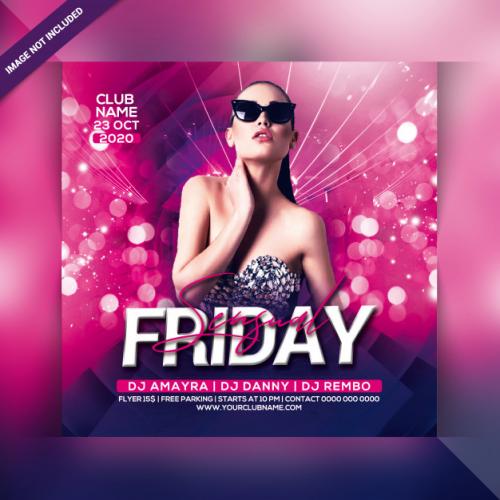 Sensual Friday Party Flyer Premium PSD
