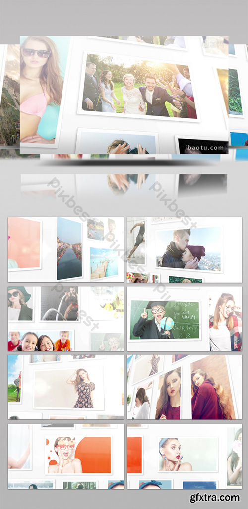 Super multi figure wedding family children vacation travel photo wall display template Video Template AEP 1471094