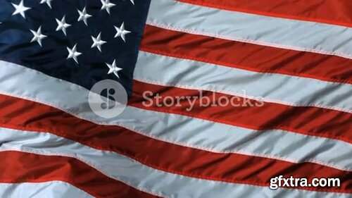 Videoblocks - Slow Motion Windy American Flag | Footage