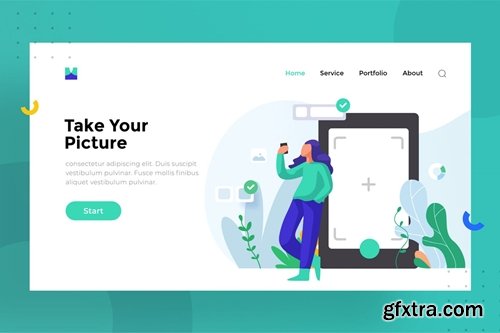Take Your Picture Landing Page Illustration