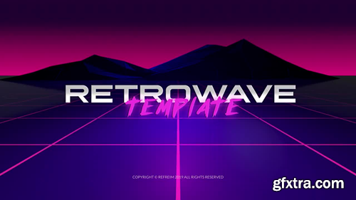 MotionArray Retrowave Logo Reveal 294096