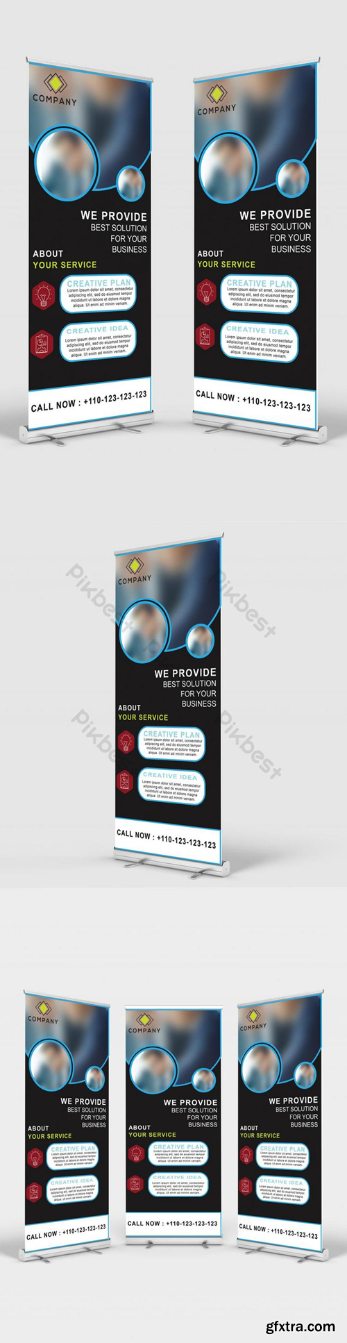 stylish corporate roll up banner Template AI