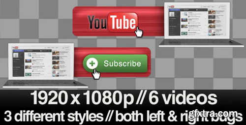 Videohive Youtube Subscribe Lower 3rd Bug - 3 Styles + Alpha 2295917