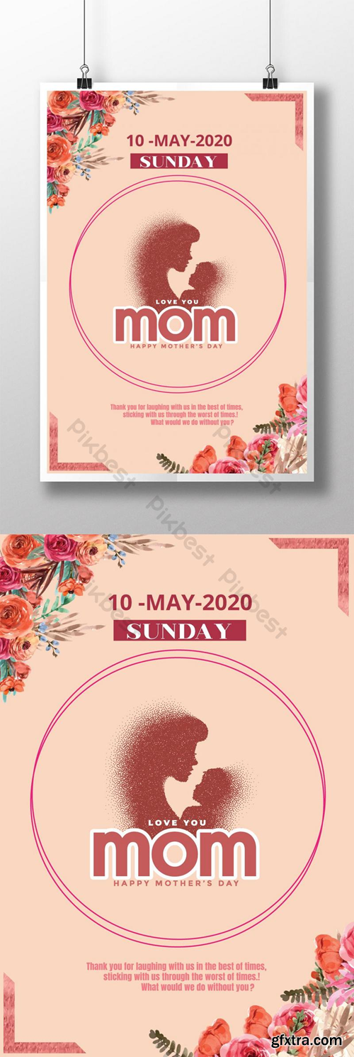 Mother\'s Day Celebrations floral poster templates Template AI