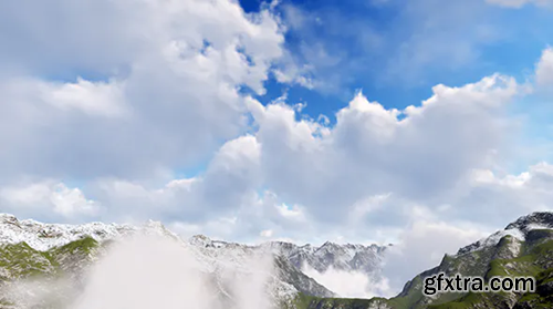 Videohive Cloudy Mountains 19824120