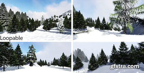 Videohive Flying Over Snowy Mountains 20809314