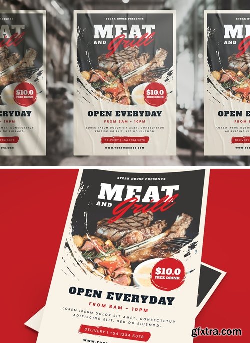 Steak House Promotion Flyer