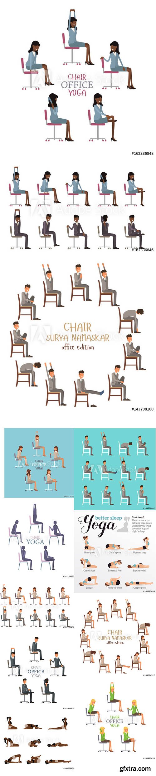 Vector illustration of man or woman Relaxing and stretching schematic image
