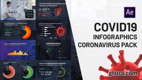 Videohive - COVID19 Infographics Coronavirus Pack - 26339942